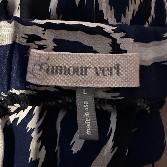 Amour Vert Tribal Pattern Silk Pant EUC - Picture 3 of 4